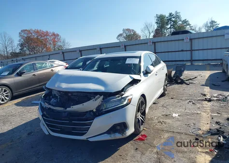 2021 Honda Accord Touring из США, поврежденный, VIN 1HGCV2F9XMA023917